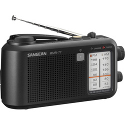 sangean A500514 MMR-77 Matt Black Multi-powered AM/FM Receiver